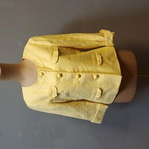 Talbots Jacket Women's Size 4 Butter Yellow Blazer Workwear